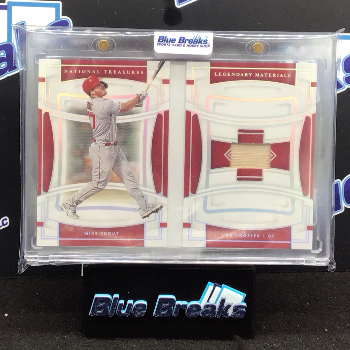 2022 Panini National Treasures Legendary Materials Mike Trout 06/10 #LMB-MT Angels