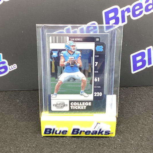 2022 Panini Chronicles Contenders Optic Draft Picks Sam Howell 5 Seahawks