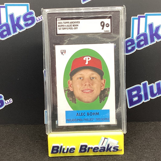 2021 Topps Archives - Alec Bohm Peel Off SGC 9