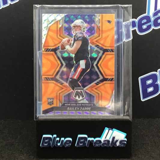 2022 Mosaic - Bailey Zappe - Sparkle Prizm - #321 - New England Patriots