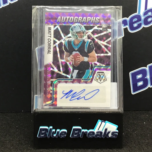 2022 Panini Mosaic Autographs Matt Corral 36/49 #RAM-MC Panthers