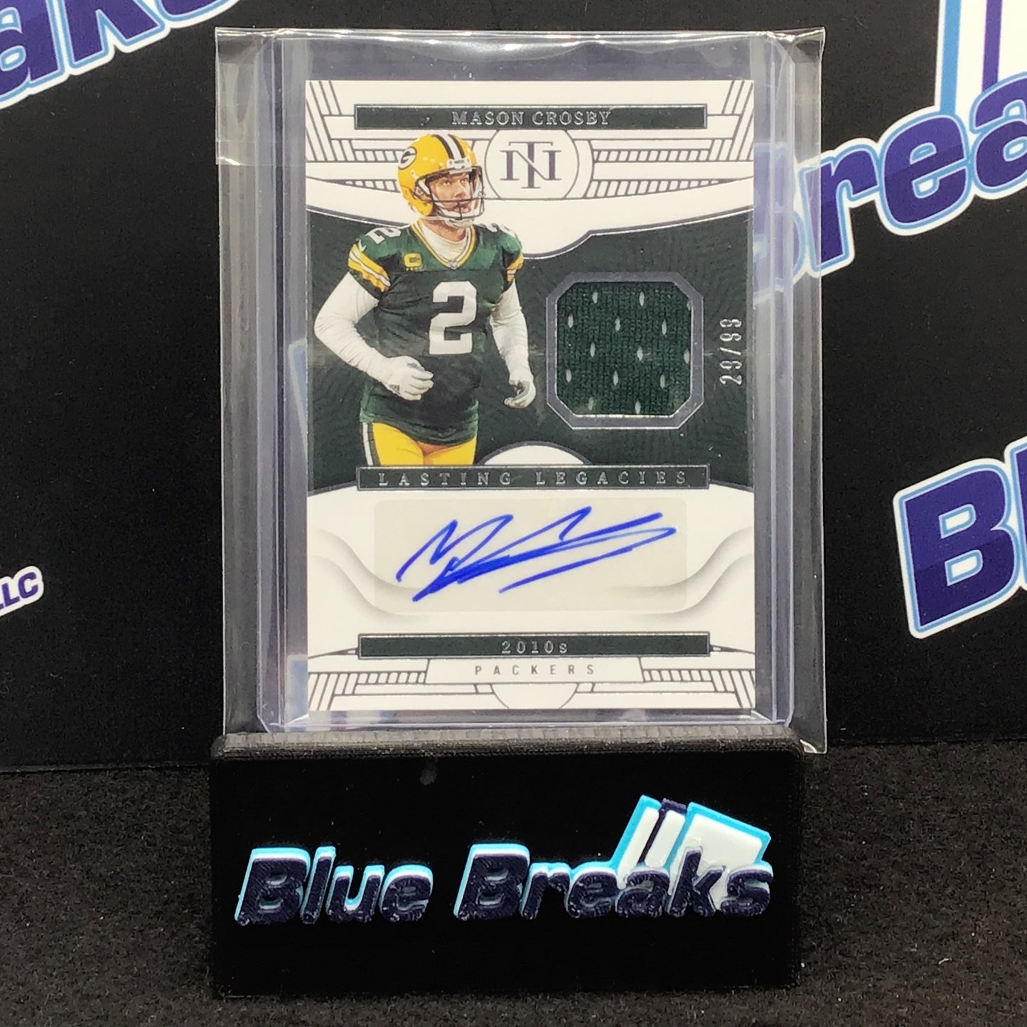 2022 Panini - National Treasures - Mason Crosby - Lasting Legacies - 29/99 - Green bay Packers