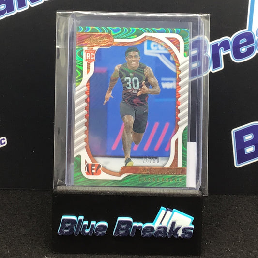 2022 Panini Absolute Green Cam Taylor-Britt 26/50 RC #150 Bengals