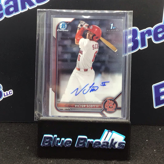2022 Bowman Chrome 1st Bowman Victor Scott II auto #CDA-VS Cardinals