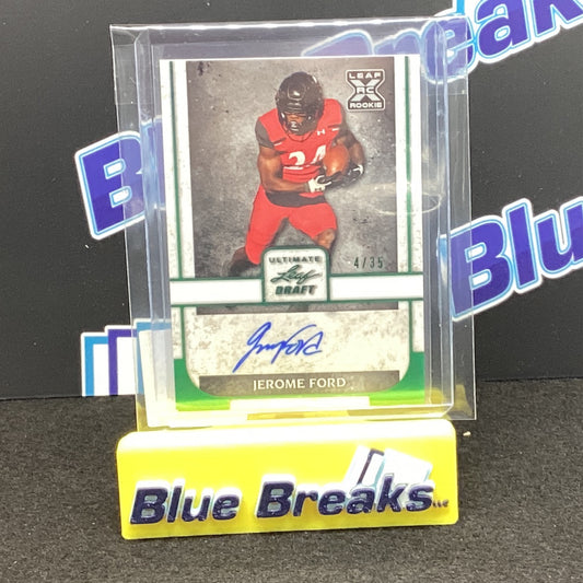 2022 Ultimate Leaf Draft Jerome Ford auto 4/35 BA-JF1
