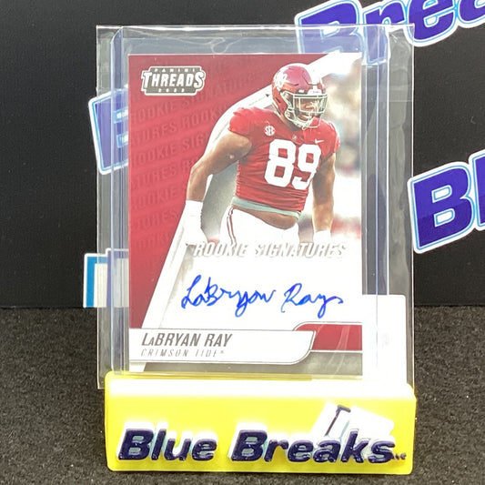 2022 Panini Chronicles Threads Draft Picks LaBryan Ray auto TH-LRA