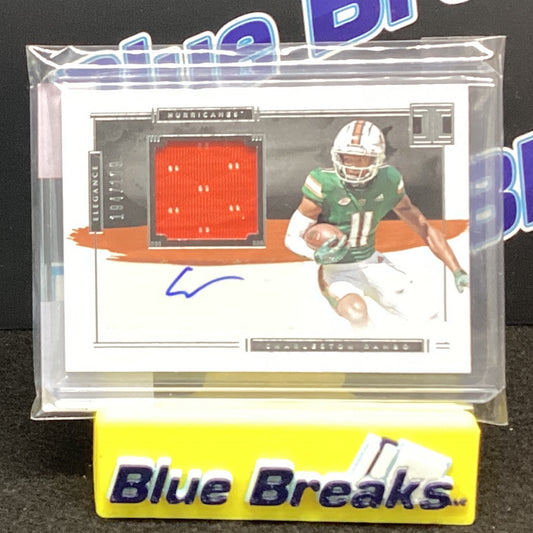 2022 Panini Chronicles Impeccable Draft Picks Charleston Rambo relic auto 194/199 IM-CRA