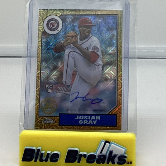 2022 Chrome 35th Anniversary Mojo Josiah Gray auto 86/299 #T87C-55 Nationals