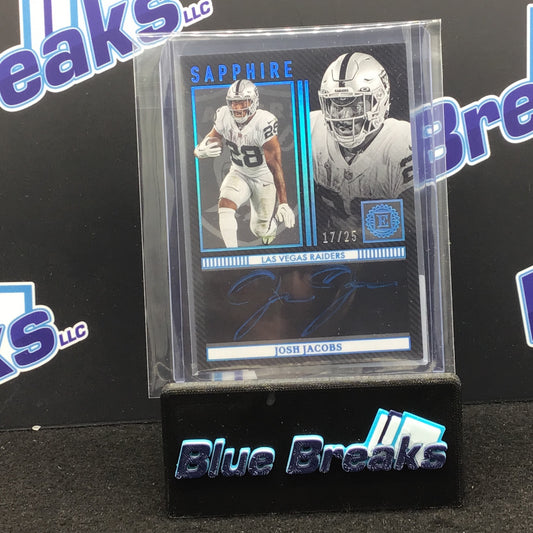 2022 Panini Encased Sapphire Josh Jacobs auto 17/25 #SS-JJ Raiders