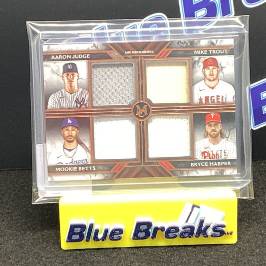 2022 Museum Collection Judge Trout Betts Harper quad relic 71/75