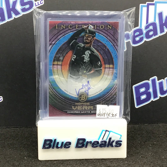 2022 Bowman Inception Wes Kath auto 158/250, Erick Hernandez auto 40/99, Norge Vera auto 51/75 & Wilfred Veras 34/50 White Sox