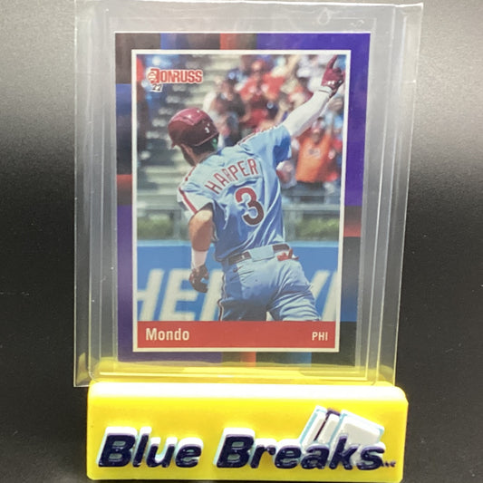 2022 Donruss 1988 Retro Mondo Purple Bryce Harper