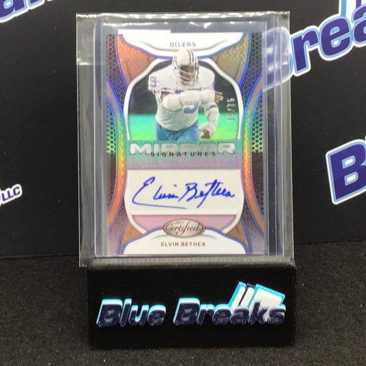 2022 Panini Certified Mirror Signatures Elvin Bethea 35/75 #MS-EB Oilers