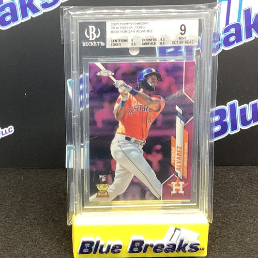 2020 Topps Chrome - Pink Refractor - Yordan Alvarez BGS 9
