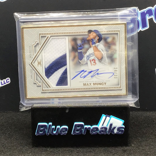 2022 Topps - Definitive - Max Muncy - Framed Autograph Patch Card - Los Angeles Dodgers - 24/30