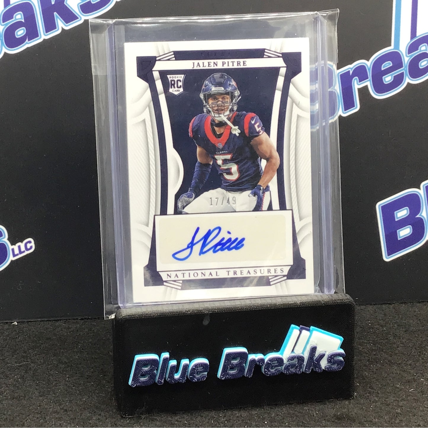 2022 Panini - National Treasures - Jalen Pitre - Purple - 17/49 - Houston Texans