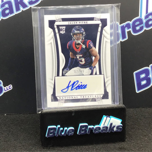 2022 Panini - National Treasures - Jalen Pitre - Purple - 17/49 - Houston Texans