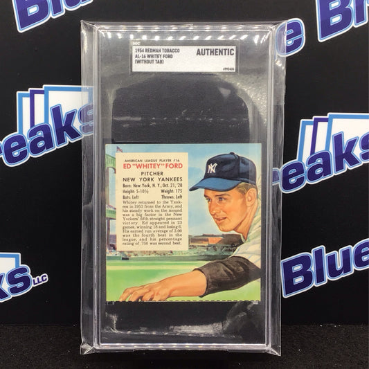 1954 Redman Tabacco Whitey Ford (without tab) #AL-16 SGC Authentic