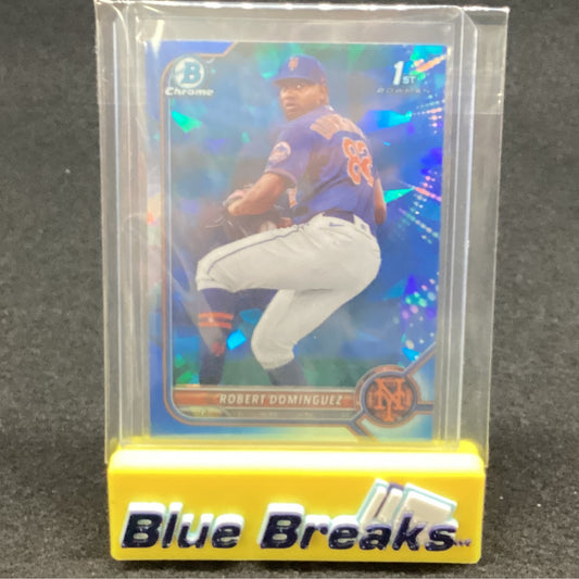 2022 Bowman Chrome 1st Sapphire Robert Dominguez BCP-51 Mets