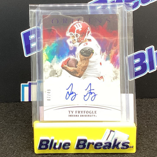 2022 Panini Chronicles Origins Draft Picks Ty Fryfogle auto 07/49 OA-TYF