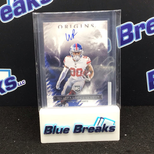 2022 Panini Origins Wan'Dale Robinson auto RC #RAU-WDR Giants