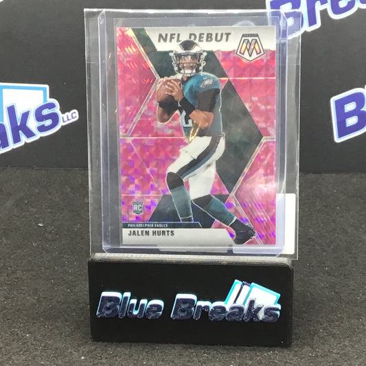 2020 Panini Mosaic Prizm Pink Camo Refractor Jalen Hurts RC #265 Eagles