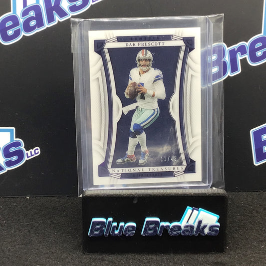 2022 Panini - National Treasures - Dak Prescott - Purple - 11/49 - Dallas Cowboys