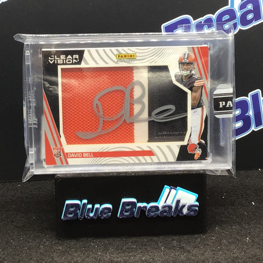 2022 Panini Instant Clear Vision David Bell relic auto 02/10 #CV29 Browns