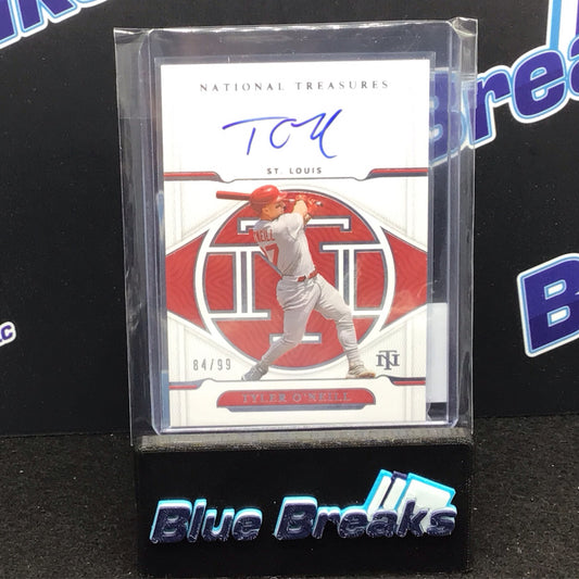 2022 Panini National Treasures Tyler O'Neill auto 84/99 #S-TO - St Louis Cardinals