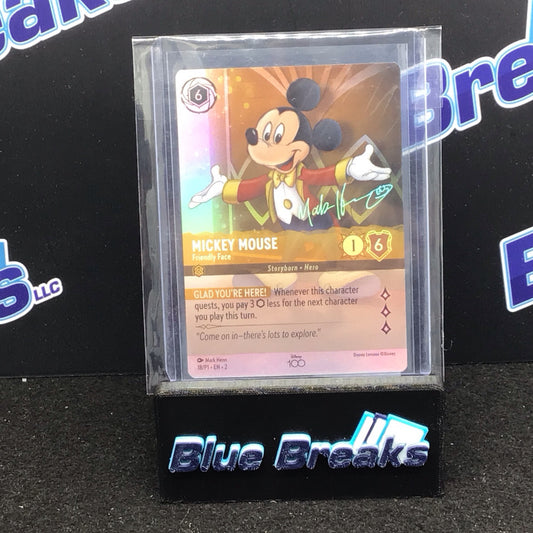 2023 Disney Lorcana D100 Mickey Mouse Friendly Face #18/P1