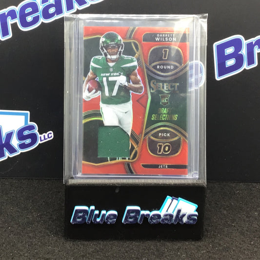 2022 Panini - Select - Garrett Wilson - Prizm - DS-7 - Draft Selections - Red - New York Jets
