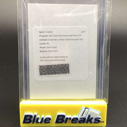 2022 Panini Chronicles Draft Picks - Devin Lloyd Redemption