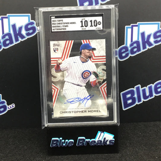 2023 Topps Series 1 Baseball Stars Christopher Morel auto #BSA-CMO SGC 10/10 Cubs