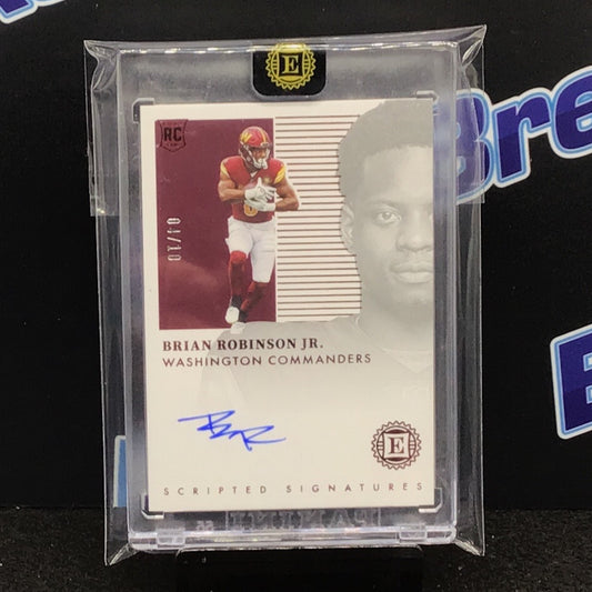 2022 Panini Encased Scripted Signatures Brain Robinson Jr 04/10 #SS-BR Commanders
