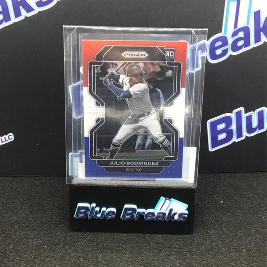 2022 Panini Prizm Red White Blue Julio Rodriguez #40 Mariners