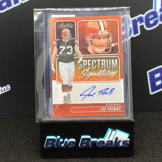 2022 Panini Absolute Spectrum Signatures Joe Thomas 11/25 #SPEC-JT Browns