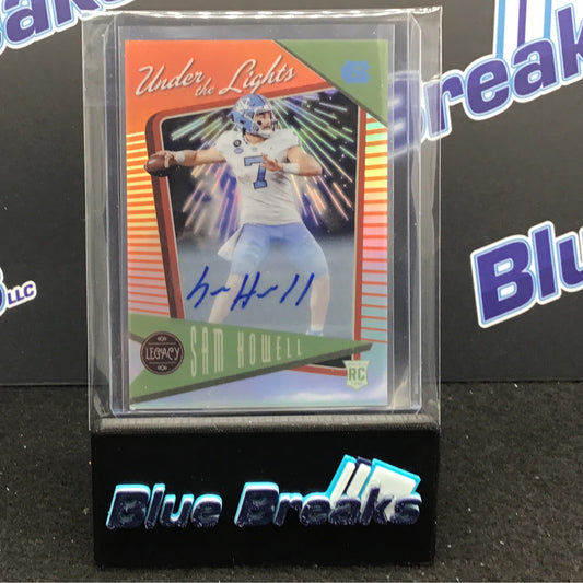 2022 Panini - Legacy - Sam Howell - 8/35 - Under the Lights - Autograph - Washington Commanders