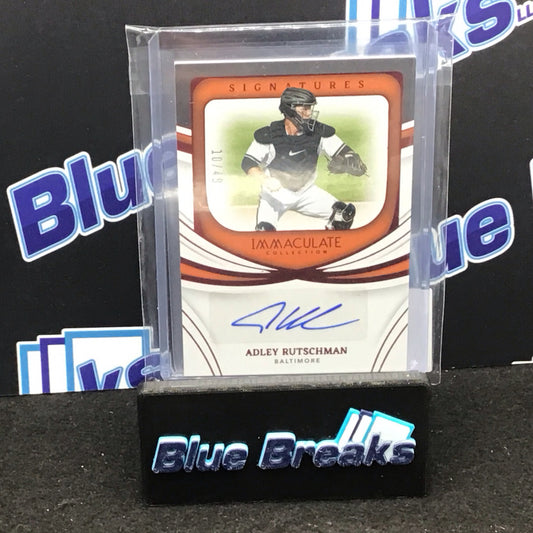 2022 Panini Immaculate Collection Signatures Adley Rutschamn 10/49 #IS-AD Orioles
