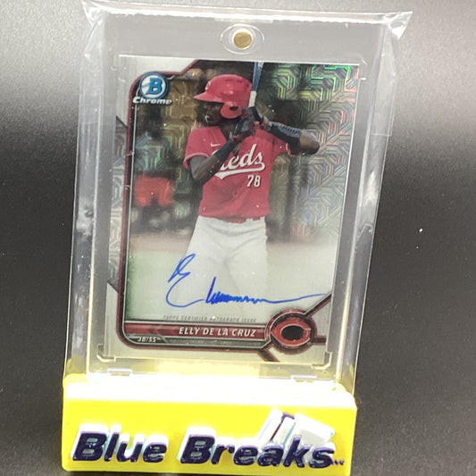 2022 Bowman Chrome Elly De La Cruz Mojo Refractor auto