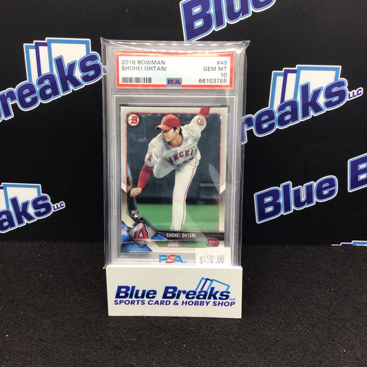Shohei Ohtani 2018 Bowman #49 PSA 10 Angels