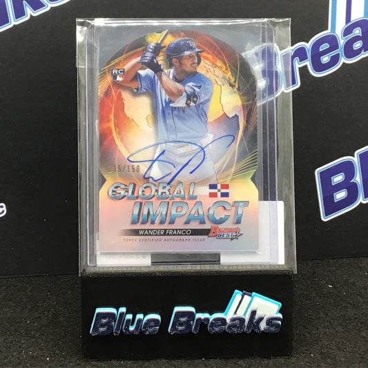 2022 Bowman's Best Global Impact Wander Franco auto 135/150 #GI-26 Rays