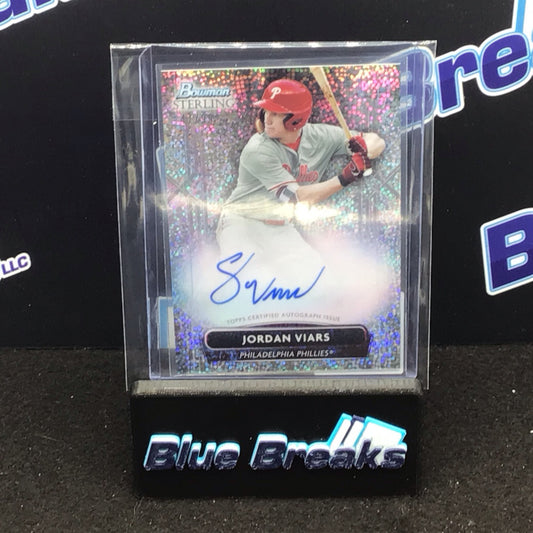 2022 Bowman Sterling speckle refractor Jordan Biars 47/99 #PA-JV1 Phillies