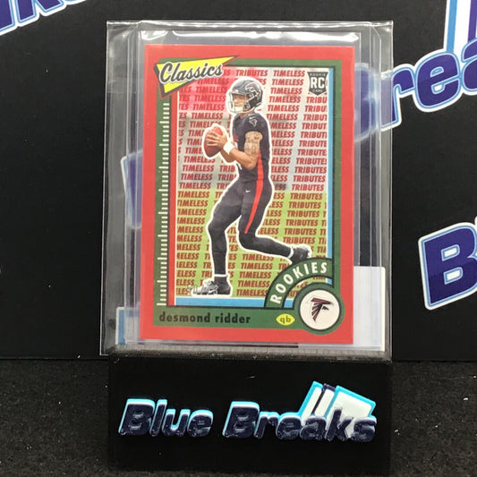 2022 Panini Classics Red Desmond Ridder RC 50/75 #153 Falcons