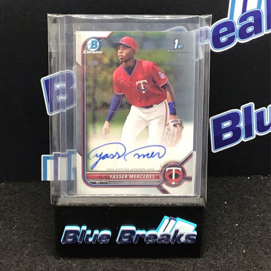 2022 Bowman Chrome 1st Bowman Yasser Mercedes auto #CPA-YMS Twins
