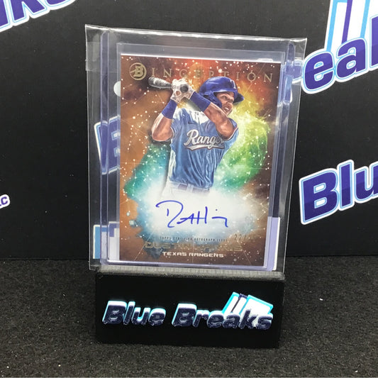 2022 Bowman Inception Primordial Prospects Dustin Harris auto 22/25 #PPA-DH Rangers