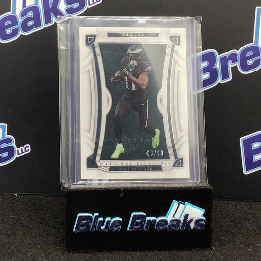 2022 Panini - National Treasures - A J Brown - 89/99 - Philadelphia Eagles