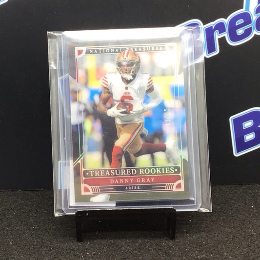 2022 Panini National Treasures Treasured Rookies Danny Gray 11/25 RC #TRO-DGR 49ers