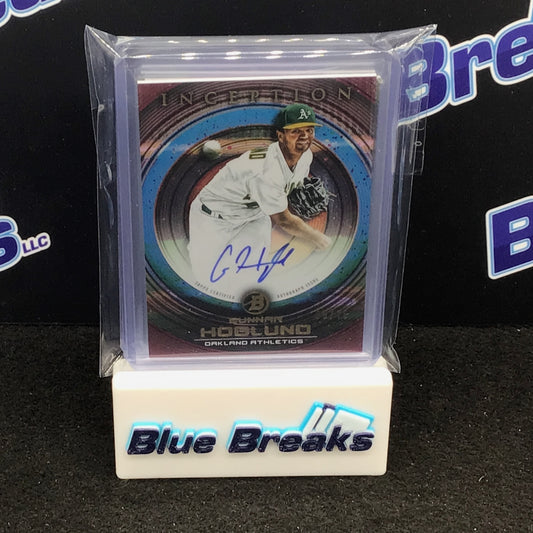 2022 Bowman Inception Gunnar Hoglund auto 05/75, non auto 42/99, 59/99, 16/50 Athletics