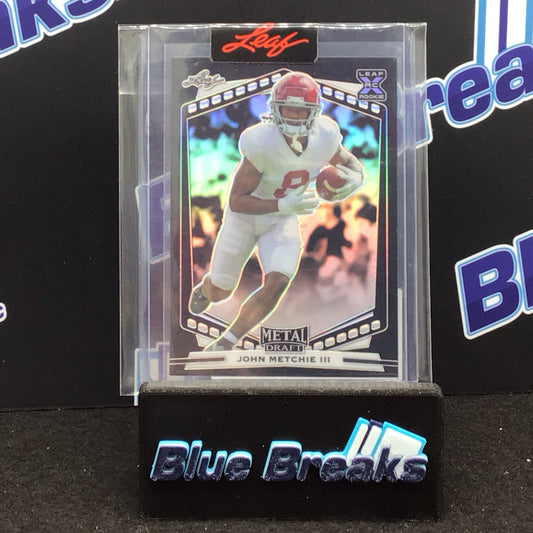 2022 Leaf Metal Draft John Metchie III unsigned proof Texans
