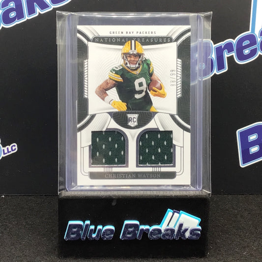 2022 Panini - National Treasures - Christian Watson - 88/99 - Green Bay Packers